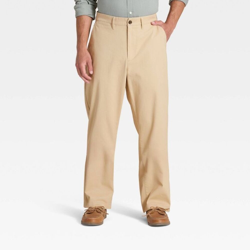 Men's Every Wear Relaxed Fit Chino Pants - Goodfellow & Co Tan 40x30